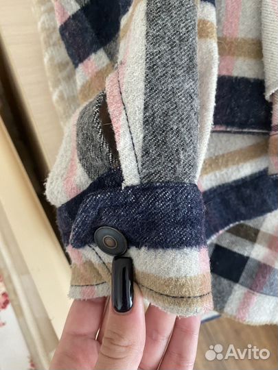 Рубашка теплая в клетку оверсайз y2k