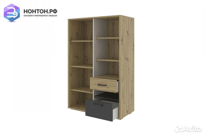 Комод kubo км-90 артизан / чёрный / серый