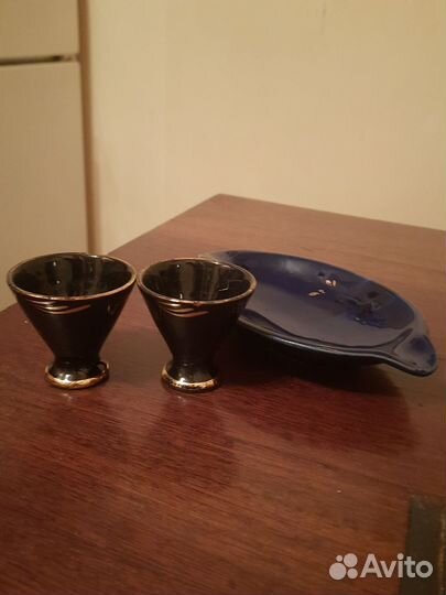 Рюмки кобальт старинные