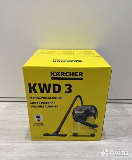 Новый строительный пылесос Karcher KWD 3