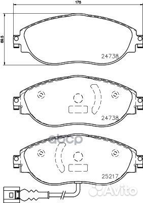 P85144 колодки дисковые передние Seat Alhambra