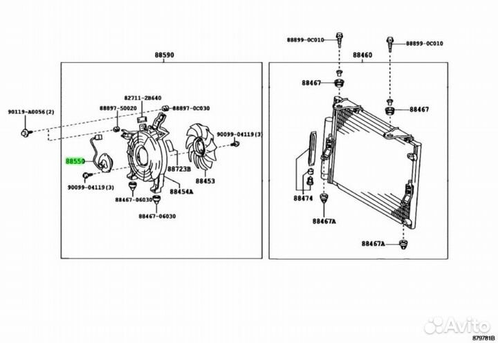 Мотор вентилятора кондиционера Toyota Land Cruiser