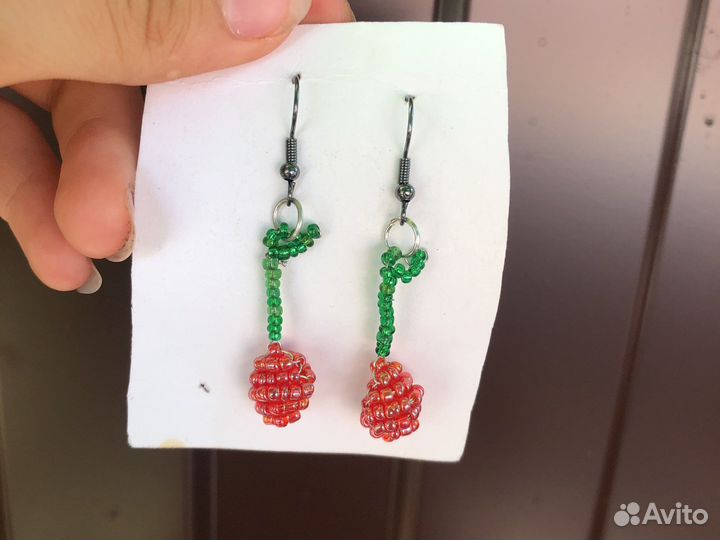 Сережки из бисера