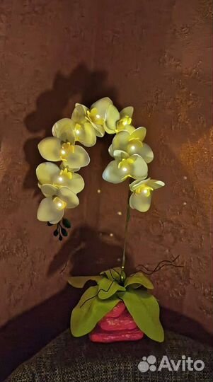 Маленькая Орхидея цветы светильник ручная работа