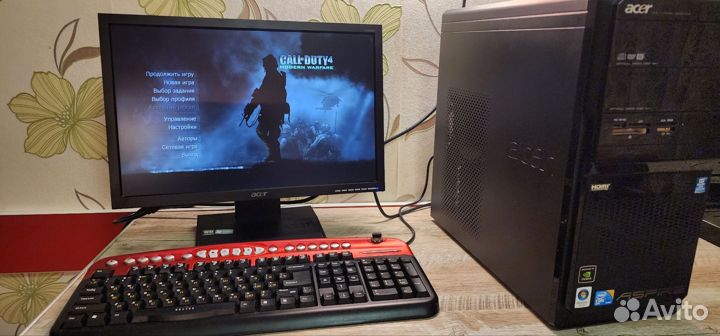Комплект комп Acer aspire m3800 + монитор + клава