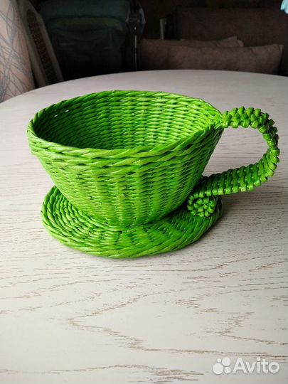 Чашка-Конфетница плетеная