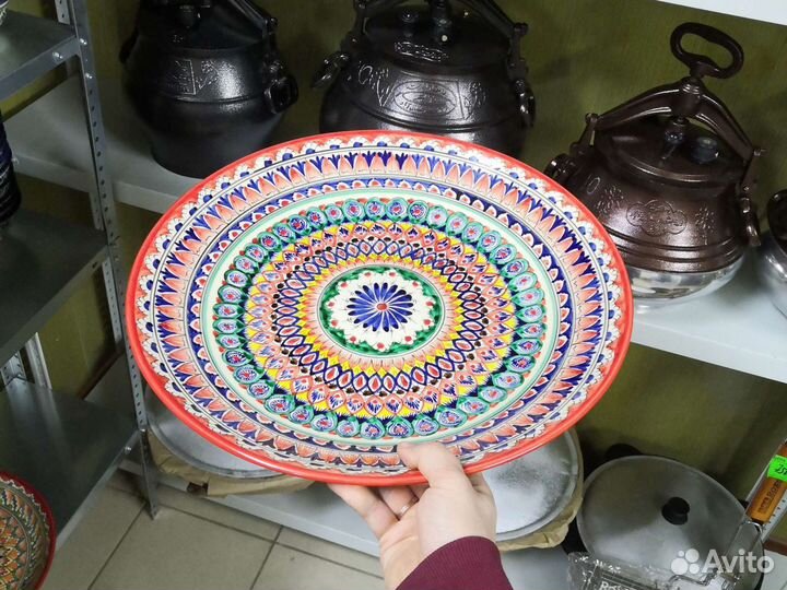 Тарелка ляган 42 см красная