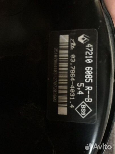 Вакуумный усилитель тормозов renault duster