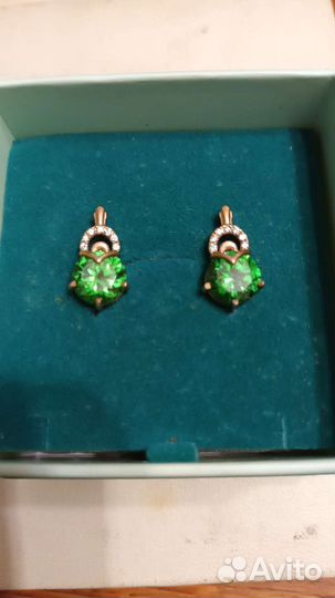 Серьги позолоченные