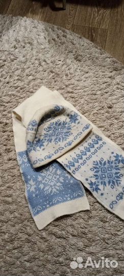 Зимний комплект шапка+ шарф