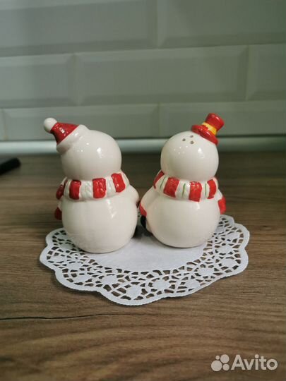 Солонка и перечница Снеговики