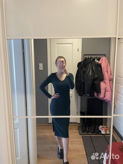 Платье женское зеленое