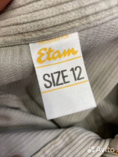 Брюки вельветовые со штрипками etam