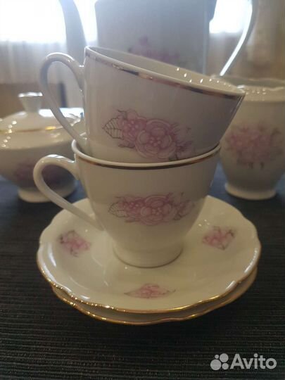 Фарфоровый кофейный сервиз Польша Cmielow