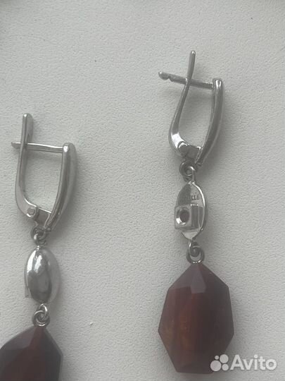 Серебрянный набор серьги, браслет,кулон, кольцо
