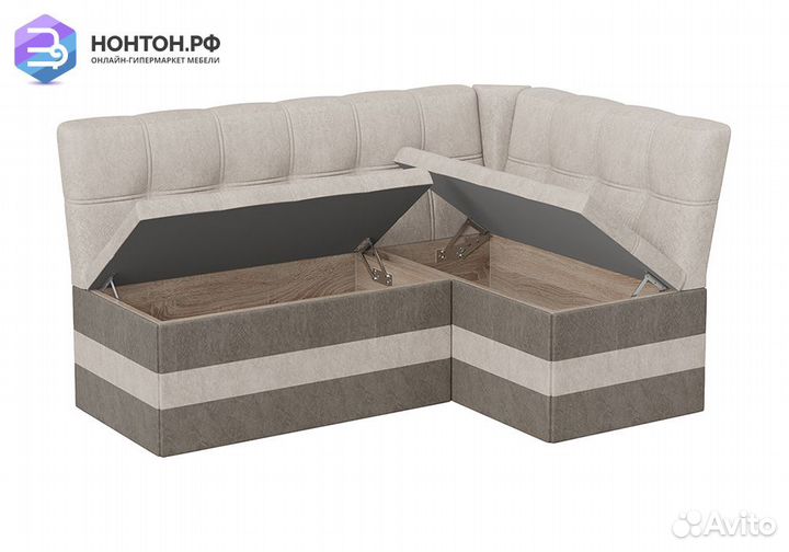 Скамья угловая Оскар dark beige / latte