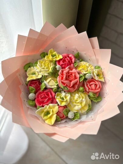 Букет из зефирных тюльпанов