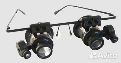 Микроскоп, Бинокулярные очки-лупа 20х новые