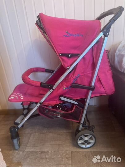 Коляска прогулочная dayphin розовая