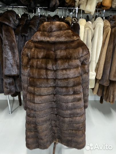 Стильная шуба - поперечка из норки 48-50 р