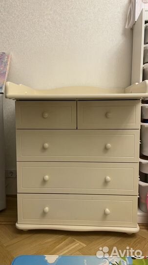 Комод с пеленальным столиком (береза, мдф)