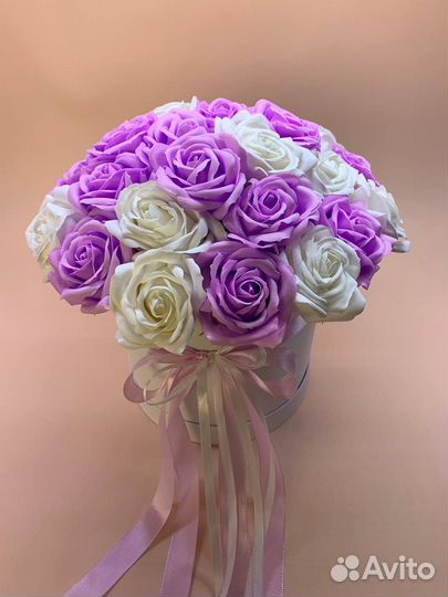 Розы из мыльных роз