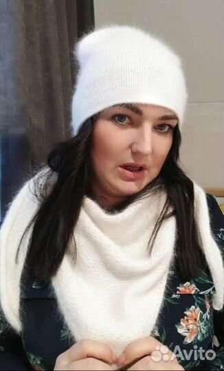 Пуховый платок косынка пух норки