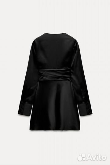 Атласное платье мини Zara Новая Коллекиця