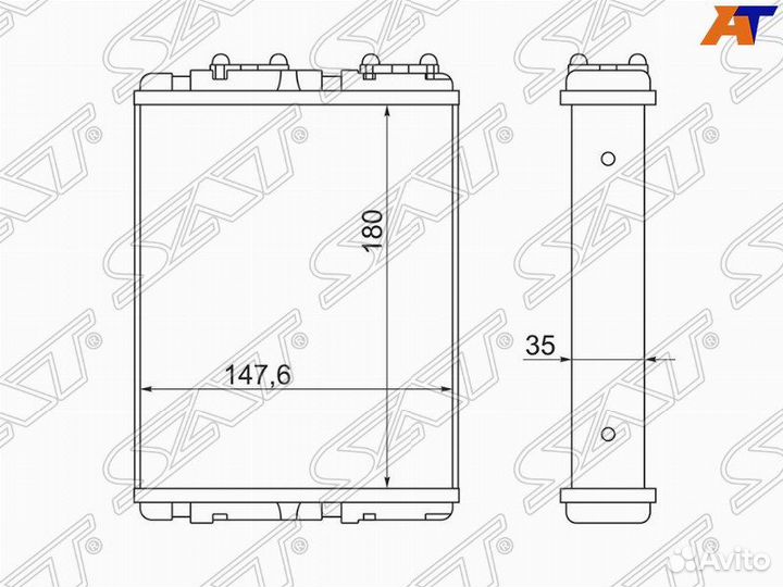 Радиатор отопителя салона nissan atlas F23 92-07