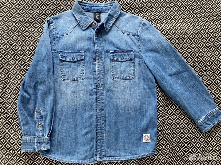 Джинсовая рубашка H&M 122
