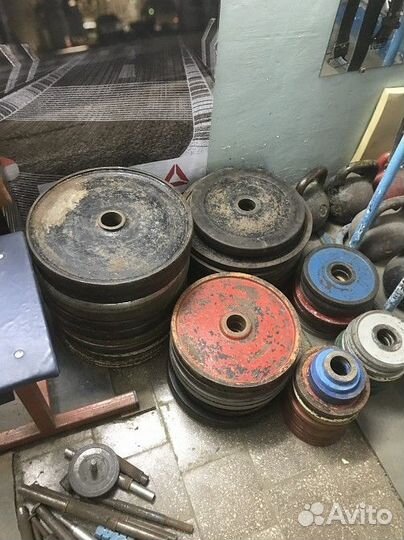 Продам штанги в сборе грифы блины гантели