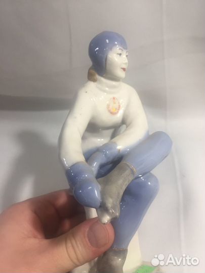 Статуэтка «Конькобежка Скобликова». ссср. 1960е