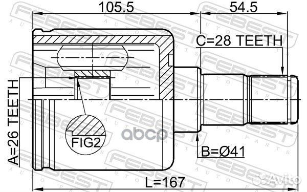 Шрус / KIA ceed 06 2006- GEN / шрус внутренни