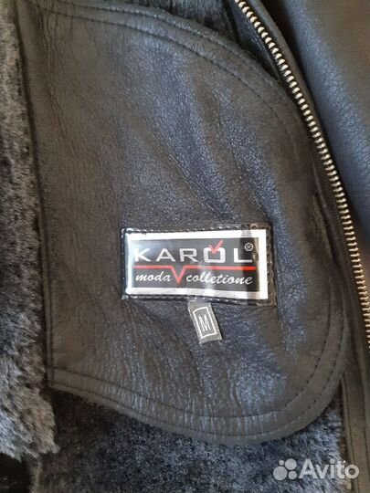 Кожаная дубленка мужская 48