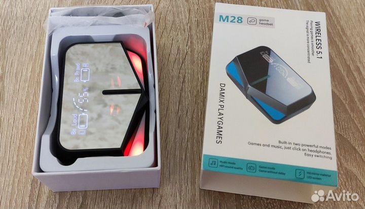 Беспроводные наушники play games М28 + PowerBank