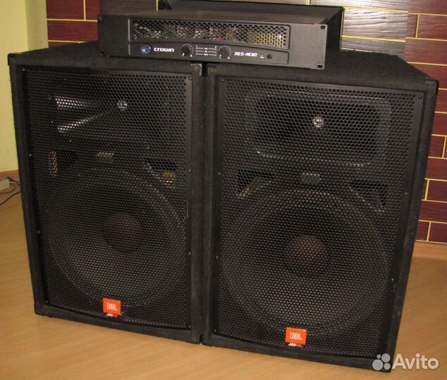Колонки JBL 1000W Pro 2шт JRX-115 Усилитель Crown