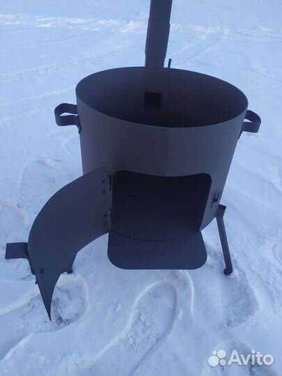 Печь для казана с трубой 12л