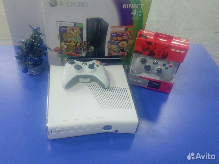 Xbox 360 slim прошитый и много игр