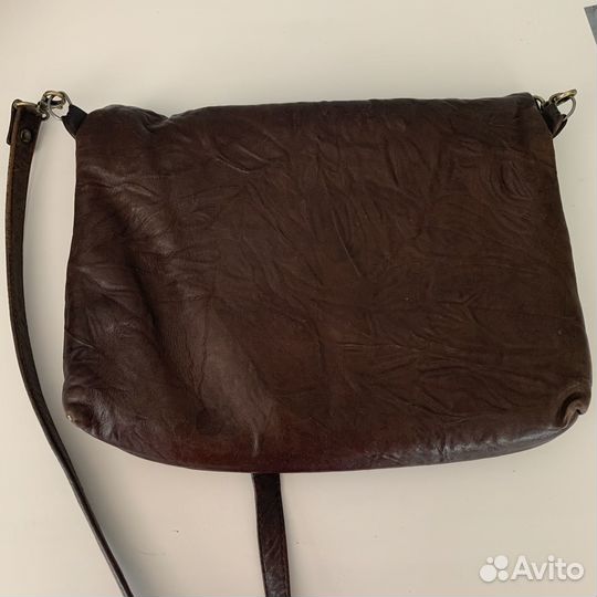 Кожаная сумка женская коричневая ручная работа