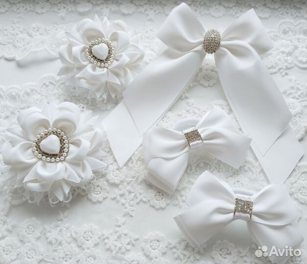 Банты белые ручной работы