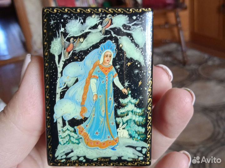 Лаковая шкатулка Палех, худ. Котов