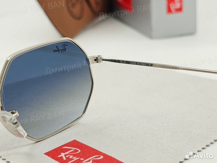 Очки Ray Ban 3556 Octagonal Голубой Градиент