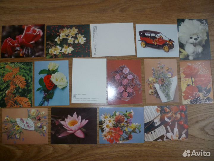 Открытки СССР 80-90г 7х9 см отличном состоянии