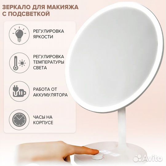 Зеркало для макияжа Xiaomi LED Makeup Mirror NV535