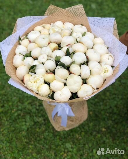 Букет Пионы Белые