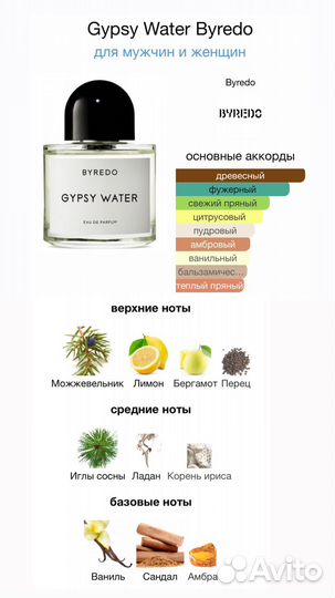 Парфюм Gypsy Water