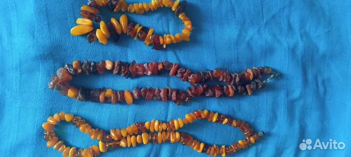 Янтарные бусы, янтарь