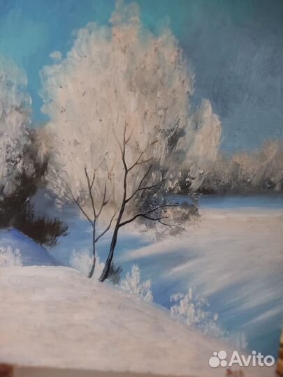Этюд Морозная Зима 30 на 50 см