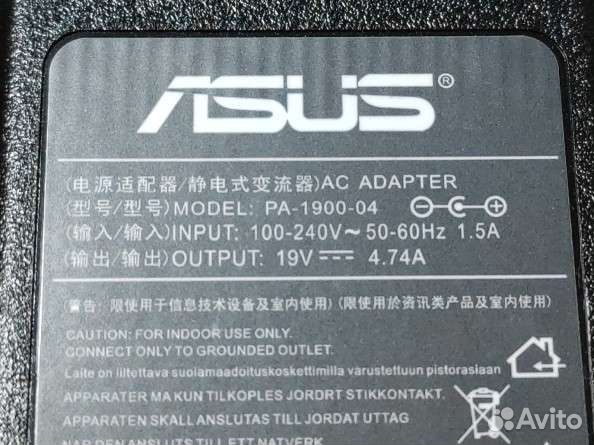 Блок питания для ноутбуков Asus 90W 19V 4.74A