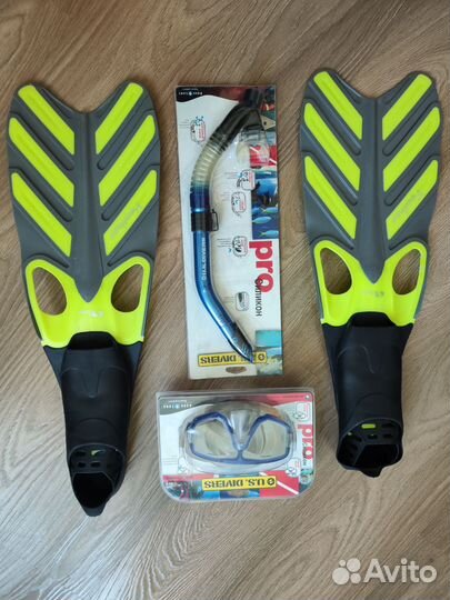 Комплект: ласты,маска, трубка